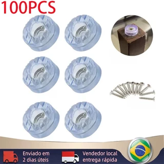 [BR Envio Imediato] 100 Capas De Sapato De Silicone 18 Mm Com Reforço De Arruela Para Móveis