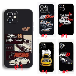 POCO X7 C75 X6 X5 X3 F5 F4 Pro GT NFC M7 F7 4G 5G 240306 Capa De Telefone Macia Fosca Preta Cute anime Inicial D AE86