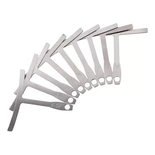 Kit 9 Modelo De Medição De Raio Para Guitarra , Violão , Baixo