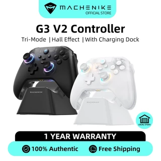 Controle de jogo sem fio Machenike G3 V2 Tri-Mode com dock de carregamento, bateria de efeito Hall de 1000 mAh