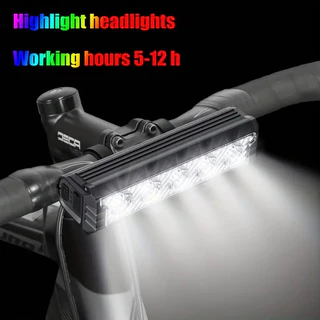 Farol Bike 5 Leds Forte Barra Alumínio USB Ciclismo Camping