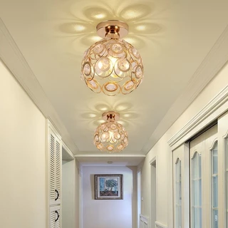 Lâmpada De Teto De Cristal Moderna Simplicidade Corredor Sala De Estar Varanda Quarto 3 Cores 110V-220V
