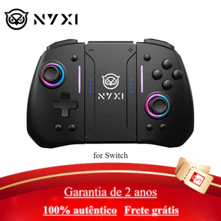 NYXI Hyperion Controlador De Jogo Bluetooth Gamepad Sem Fio Preto Para Nintendo Switch