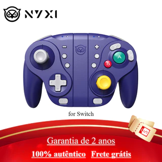 NYXI Wizard Bluetooth Gaming Controller Gamepad Sem Fio Roxo Joypad Para Nintendo Switch