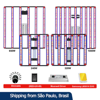 LED Grow Light Samsung LM301H EVO De Espectro Total 320w 1000W 660nm IR 450nm UV 370-780nm Veg/Bloom Meanwell