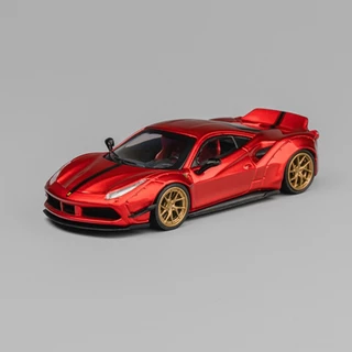 CM Modelo CM64-LB488-03 1/64 LBWK Ferrari 488 Widebody Metálico Vermelho LB488 Carro Em Escala Diecast