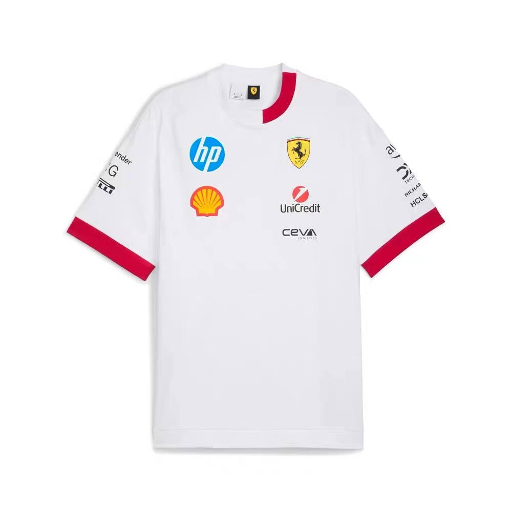 Camiseta Grande Scuderia Ferrari F1 2025 Drivers-Branca - Escorrega o Preço