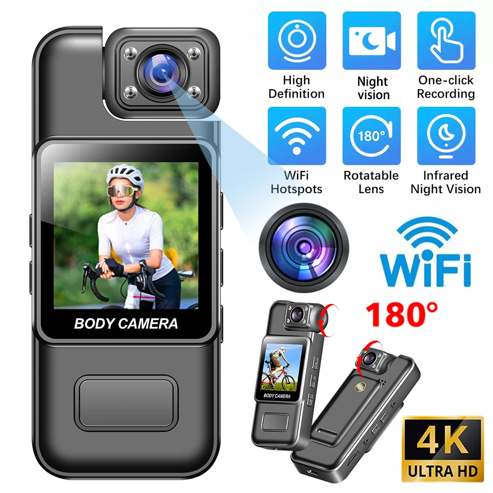 Mini Fotocamera Per Il Corpo, N9 Mini Body Camera Full HD 1296P Piccola Telecamera Portatile For