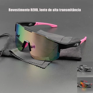 Óculos De Sol Sem Aro Para Ciclismo , Revestimento REVO , Lentes UV400 , Esportivos Bicicleta , Homens , Mulheres , Rosa