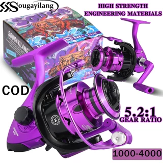 Sougayilang 1000-5000 Carretel De Pesca Giratório 5.2 : 1 Relação De Engrenagem Direita/Esquerda Intercambiável 11 + 1BB em Oferta na Shopee