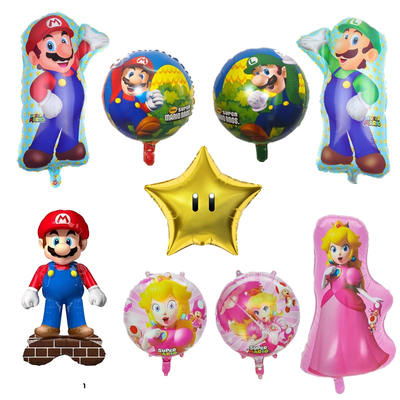 Super Mario Bros Balão De Folha De Hélio Para Decorações De Festas ...