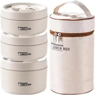 Lancheira Isolada Portátil Para Alimentos Conjunto Recipiente De Almoço Empilhável Separado Estudantes