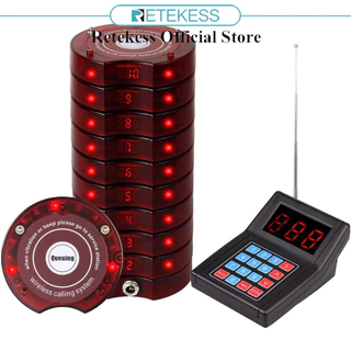 Retekess TD165 Pager Restaurant 999 channel wireless Calling System with 10 pagers waiter pagers call customer for rest