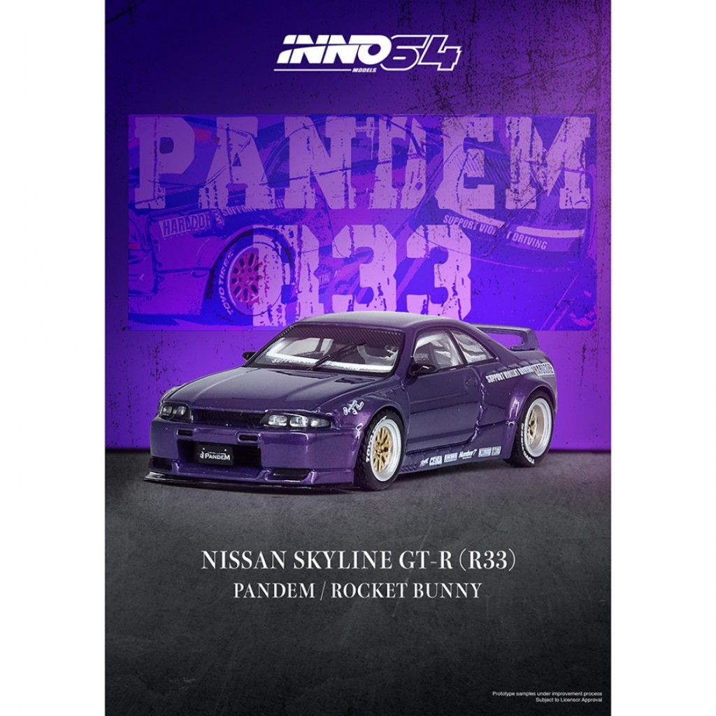 ミニカー inno64 GT-R(R33)PANDEM/ROCKET BUNNY Inno64 IN64-R33P-PPL 1/64 Nissan Skyline GT-R R33 PANDEM ROCKET
