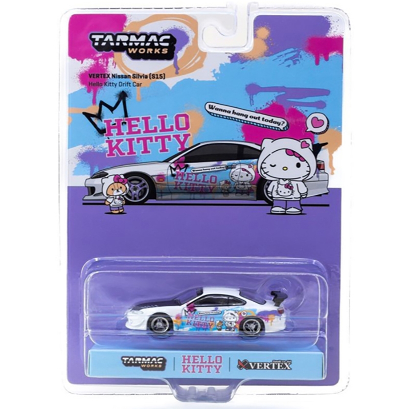 Tarmac Works T64G-023-HK2 1/64 VERTEX NISSAN SILVIA S15 Olá KITTY