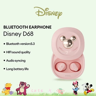 Fone De Ouvido Sem Fio Disney D68 Bluetooth Smart Touch Gaming Música De Baixa Latência Com Microfone 5.3