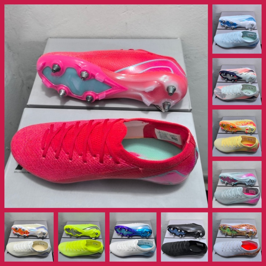 Botas de futebol SG destacáveis de malha impermeável com almofada de ar completa embutida rosa 39--45