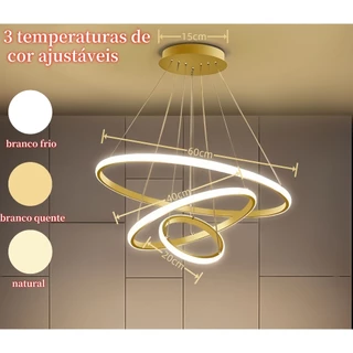 3 Cores Em 1 Luz Sala De Estar Lustre Cozinha Led Lâmpada Do Teto Nordic Moderno Decoração em Oferta na Shopee