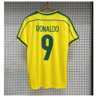 Retro T-shirt 1998 Top 9 # Ronaldo Nome personalizado e número SHTK