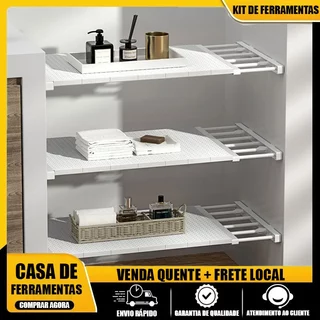 Prateleira Organizadora Divisória Escalonável De Cozinha De Poupança De Espaço em Oferta na Shopee