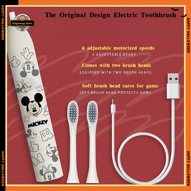 Disney Escova De Dentes Elétrica Mickey Ultrassônica Bonito Dos ...