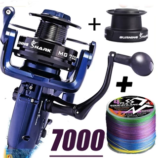 Carretel de pesca Sougayilang modelo 7000 4.7:1 13+1bb Carretel de pesca de carpa Equipamento de pesca Pesca