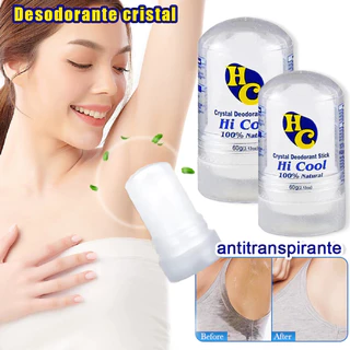 Desodorante cristal pedra Natural (60g)Pode ser usado em todo o corpo para melhorar o odor corporal Antitranspirantes