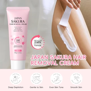 LAIKOU Japão Sakura Creme Depilatório 100g Pele Suave Depilação Profunda Mesmo Tom De em Oferta na Shopee
