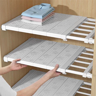 Organizador Prateleira Inteligente Retrátil portátil 53 a 90 cm Aço inoxidável Branca Extensível Largura 30cm