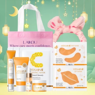 Conjunto De Cuidados Com A Pele LAIKOU Radiant Vitamin C-Ilumine E Revitalize Sua Iluminando Linhas Finas Suaves 11 Unid em Oferta na Shopee