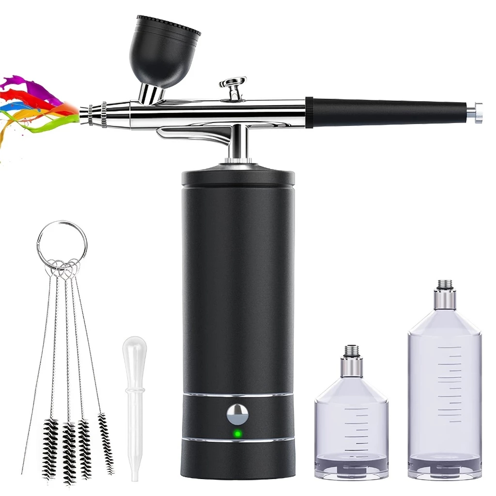 Aerógrafo Portátil com Mini Compressor - Para Unhas, Bolo, Maquiagem, Cabelo