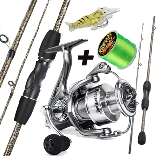 Sougayilang 1.8m Vara De Pesca Carretel Linha Isca Conjunto Completo Fibra Carbono Com Metal 7.2 : 1 Alta Velocidade Arr