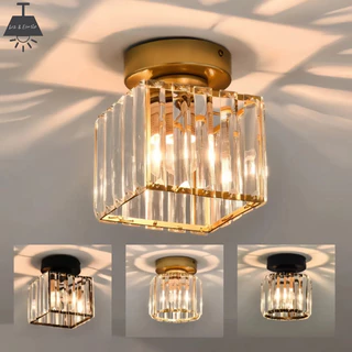 Lâmpada De Teto De Cristal 110/220v Base De Iluminação Doméstica Moderna E Minimalista + Abajur