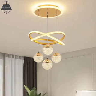 3 Cores Em 1 lustre para sala Lustre Sala De Jantar Luz Novo Estilo Cozinha Simples E Moderno Quarto