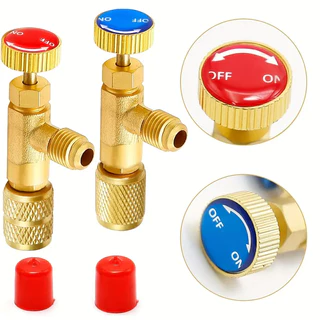 Kit 2 Peças R410A R22 Ferramenta De Refrigeração Ar Condicionado Adaptador De Válvula 1/4x1/4 1/4x5/16
