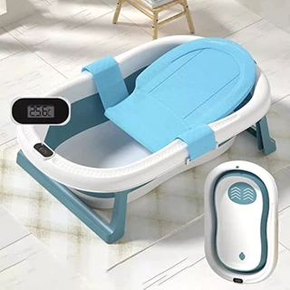 Banheira Portátil Dobrável Para Bebês , Piscina Infantil Premium Com Display Digital De Temperatura LED