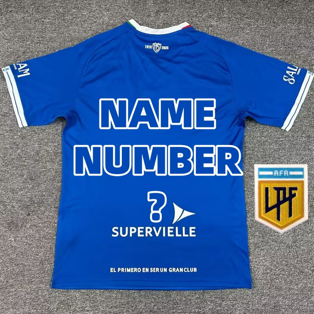 Camiseta Azul/Branca De Alta Qualidade S-2XL