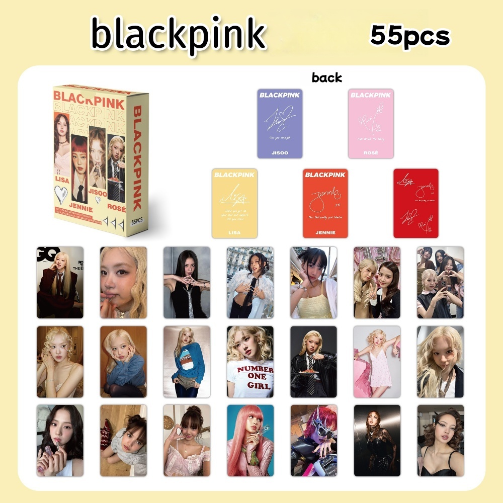 BLACKPINK トレカ 50-55pcs BLACK-PINK Mantra Laser Holográfico Lomo Cards THE GIRLS