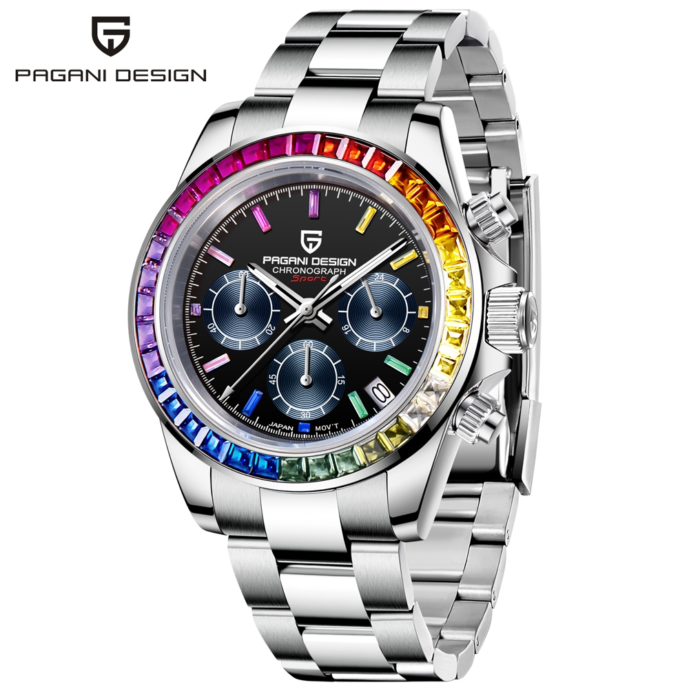 PAGANI DESIGN Japão VK63 Relógio De Quartzo Masculino Original