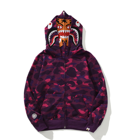 Novo Bape Camuflagem Tubarão Homens Mulheres Da Moda Moletom Com Capuz jaqueta