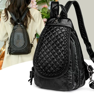 mochila de couro feminina mochila pequena couro sintético Bolsa de ombro feminina em tecido pu macio mochila feminina