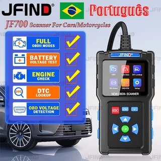 【Português】Leitor de código de falha do scanner de carro JFIND JF700 OBD2 Ferramenta de diagnóstico automotivo