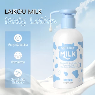 LAIKOU Leite Loção Corporal Suave Nutrir Pele Hidratação Profunda Brilho 200g em Oferta na Shopee