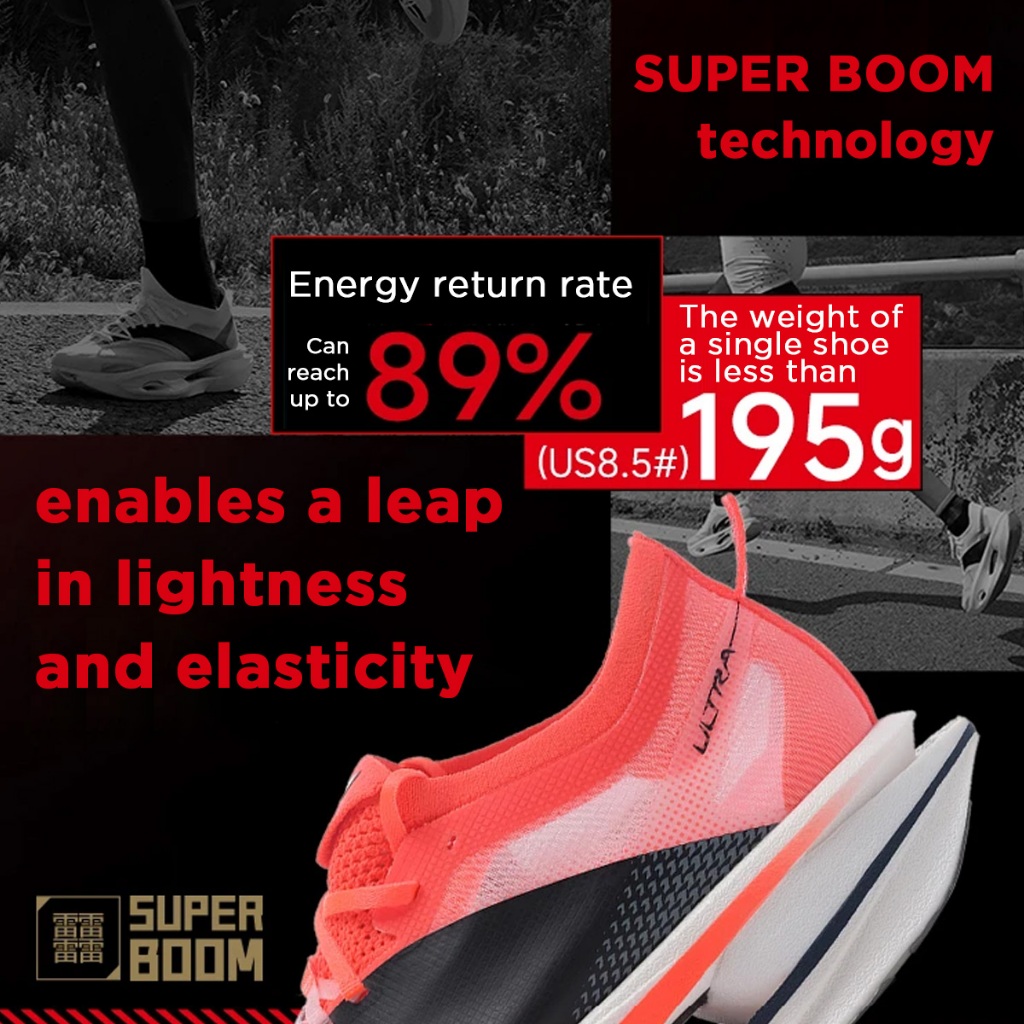 LI-NING FEIDIAN 5 ULTRA Pro Tênis De Corrida Masculino Super Boom