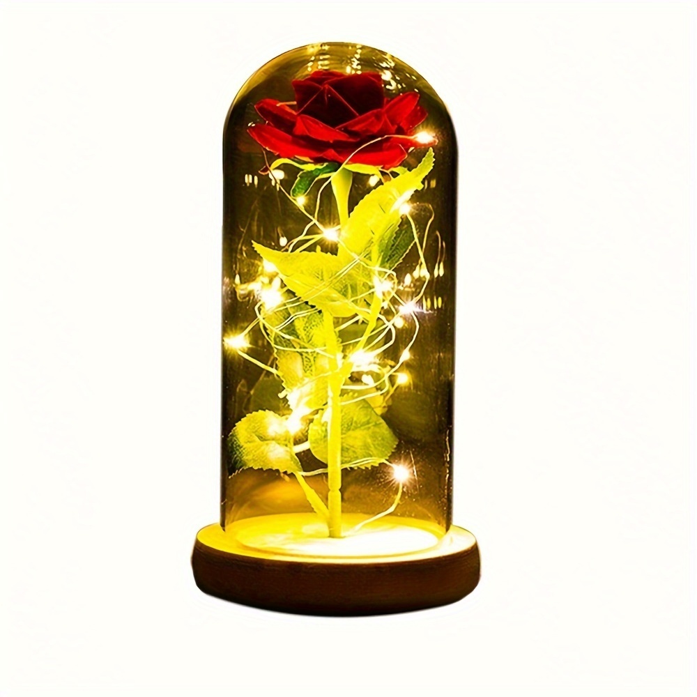 Luminária A Rosa Encantada A Bela e A Fera / O Pequeno Príncipe Presente para namorada