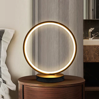 Luminária de mesa em formato de anel, moderna e simples