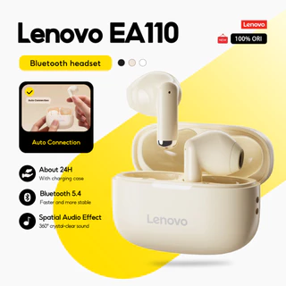 Lenovo Fones De Ouvido EA110 Mini Buds Verdadeiro Fone Sem Fio TWS Bluetooth 5.4 Baixa Latência Controle Toque Longa Vid