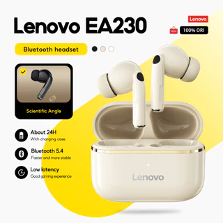 Lenovo Fones De Ouvido EA230 Verdadeiro Sem Fio Mini Fone Bluetooth 5.4 Para Jogos De Baixa Latência Controle Toque Bate