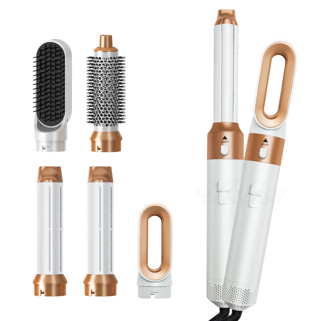 Secador De Cabelos Profissional 5 Em 1Automático De Modelador alisadora escova de rotativa giratória