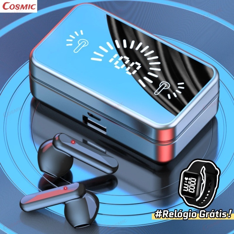 Fone De Ouvido Bluetooth TWS S20 Alto Espelho 5.2 Sem Fio Com Estéreo Binaural Touch HIFI